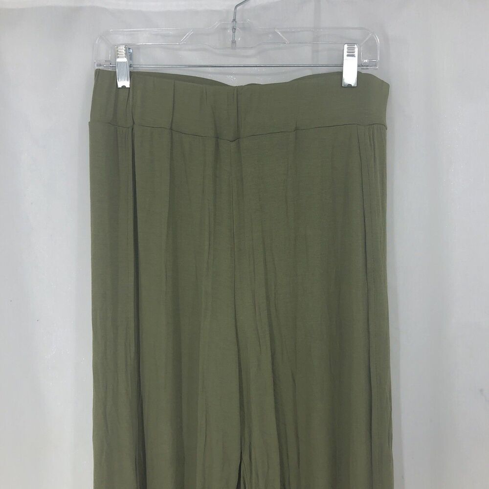 PACBREEZE Olive Green Yoga Harem Pants Side Slit Leg Joggers XL NWT